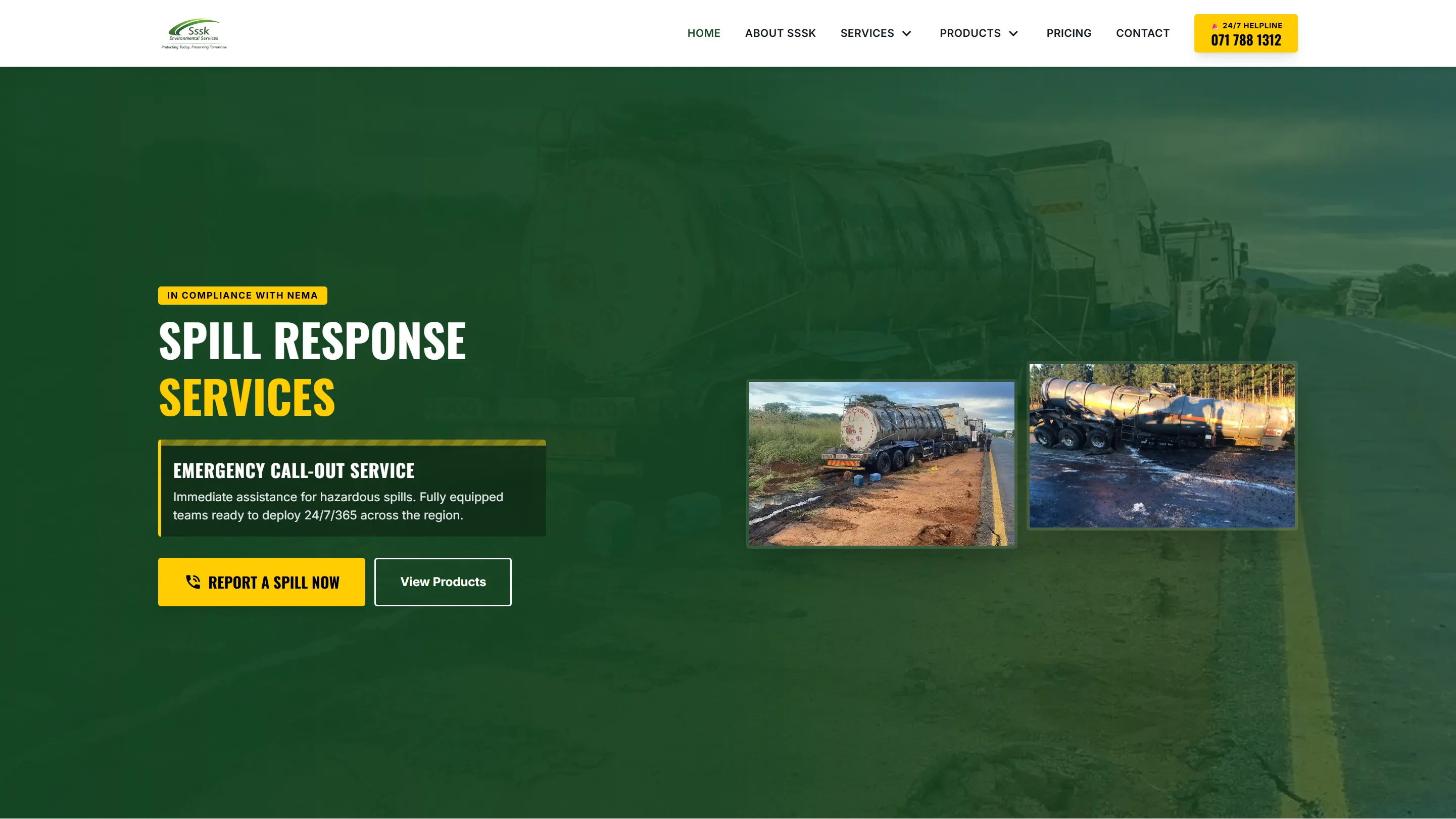 SSSK Environmental Services Website Preview